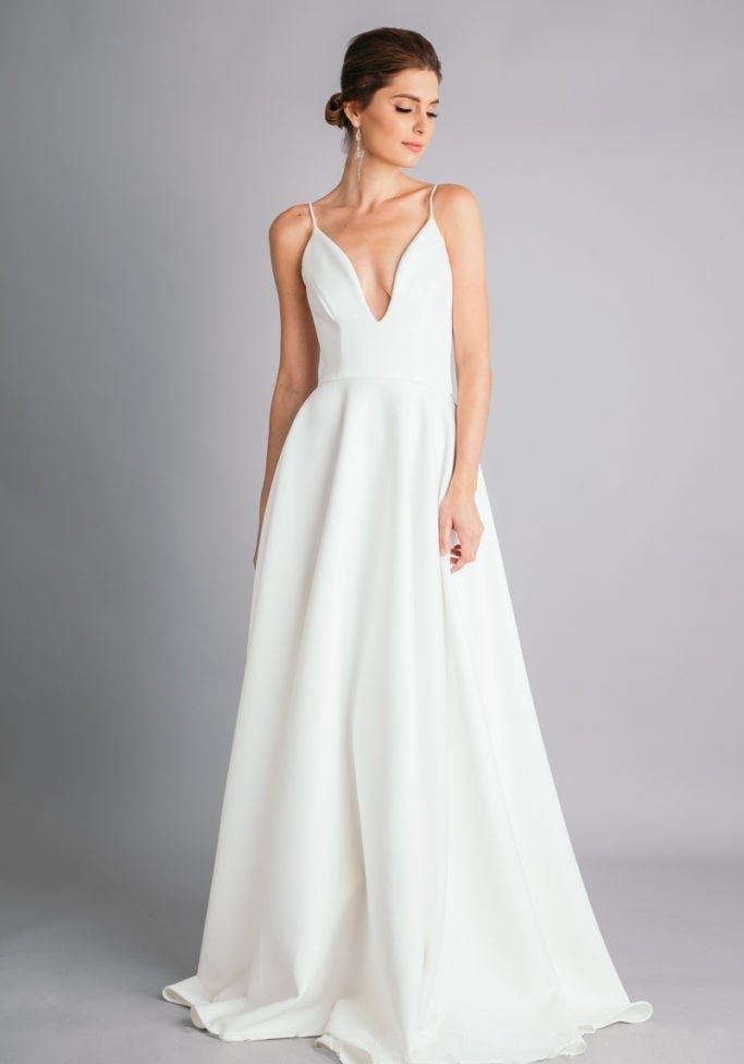 Bridesmaids | Minimalist White Dress With Straps | HK | DBR Weddings