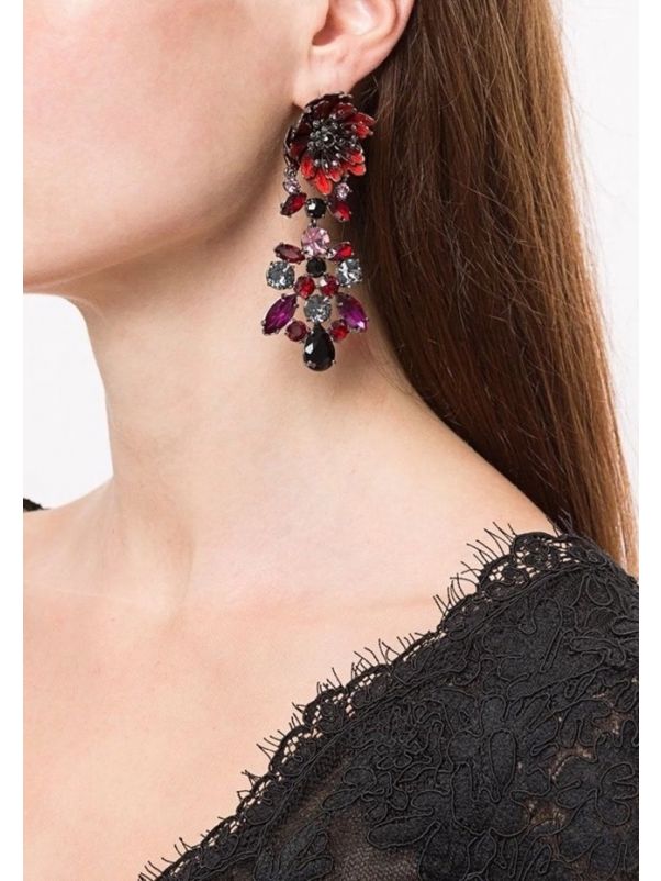 Embellished Lead Drop Earrings