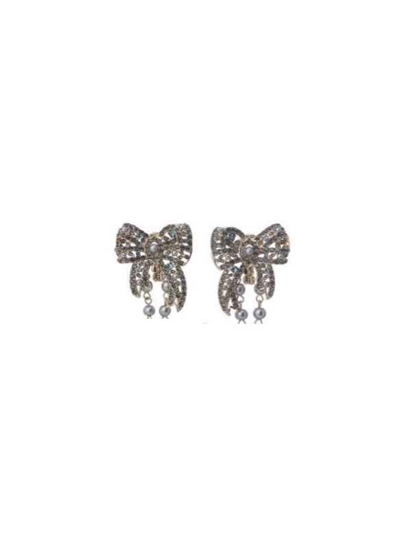 Embellished Bow-Shape Earrings