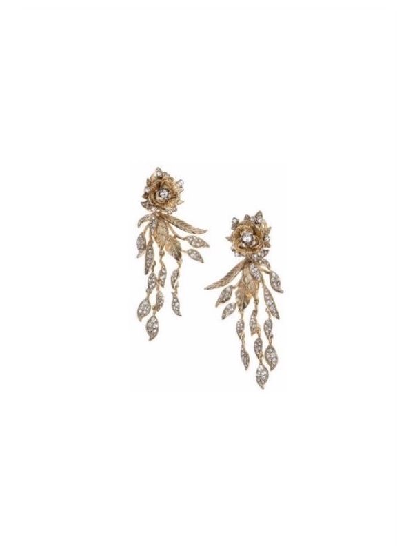 Embellished Gold Tone Earrings