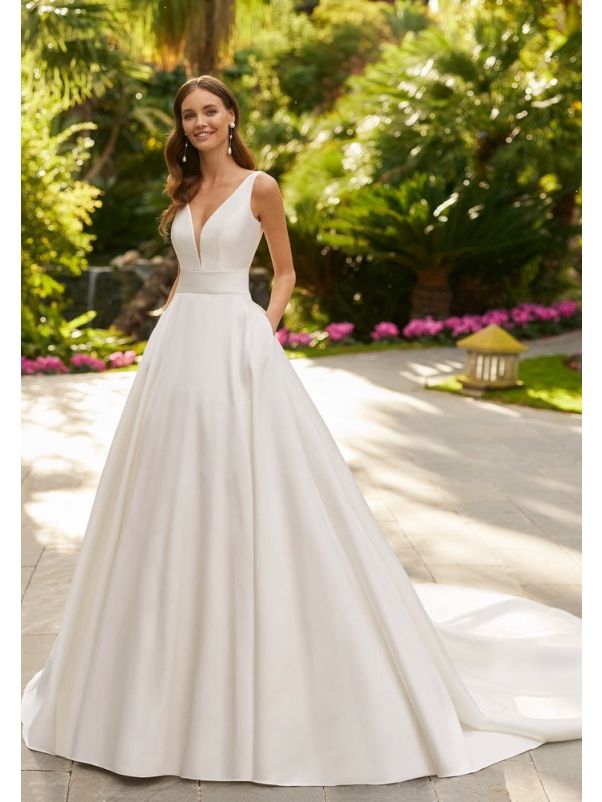 Backless Mikado Ball Gown