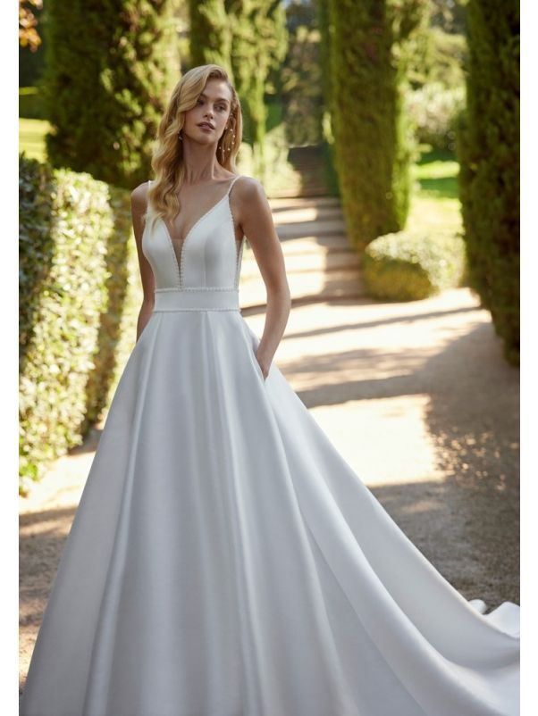 Backless Mikado Wedding Dress