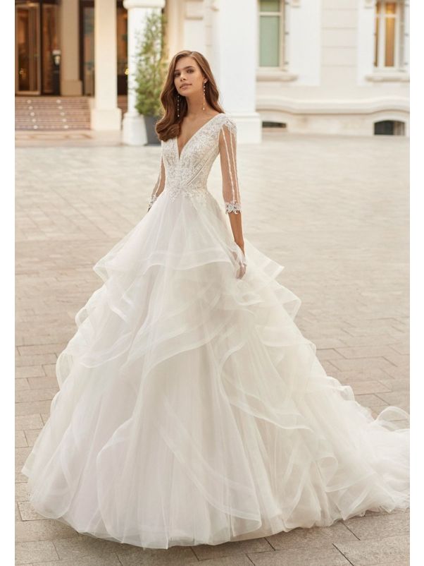 Princess Wedding Dress With Sheer Back