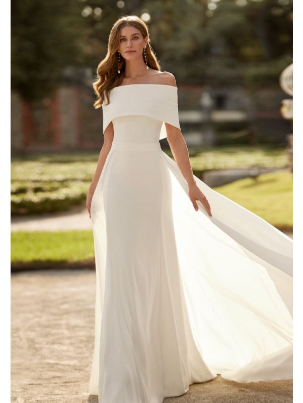 3-Piece Crepe Wedding Dress