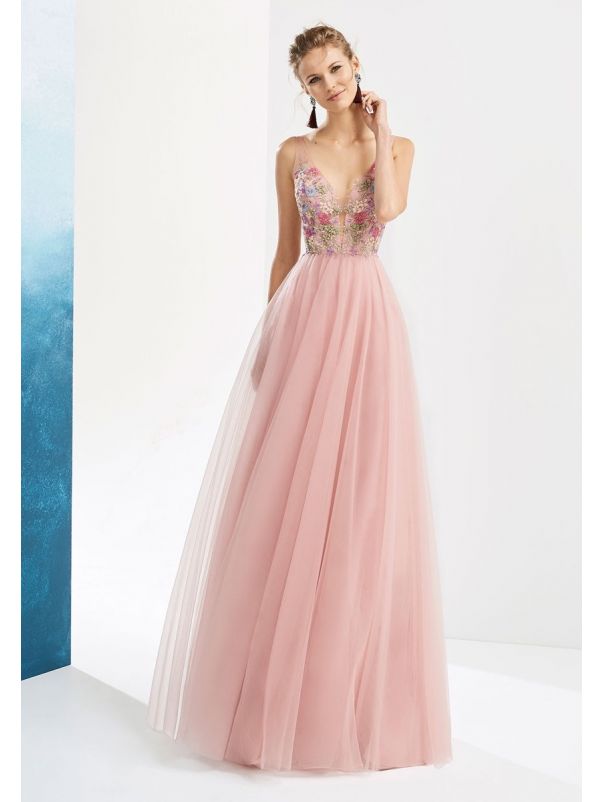 Floral Blossom Tulle Gown