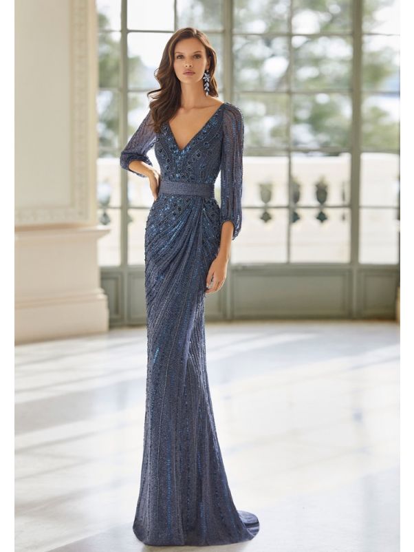 Fully Beaded Evening Gown