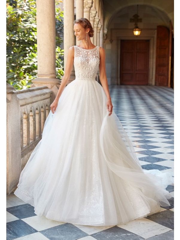 Beaded Backless Backless Ball Gown