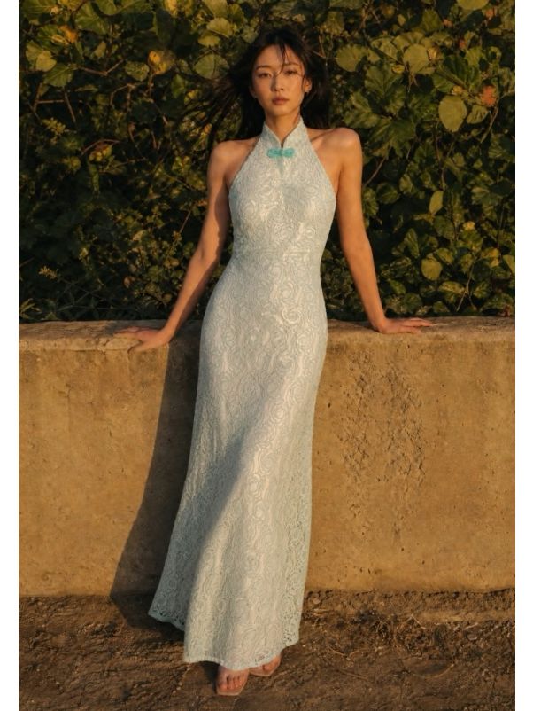 Backless Lace Cheongsam