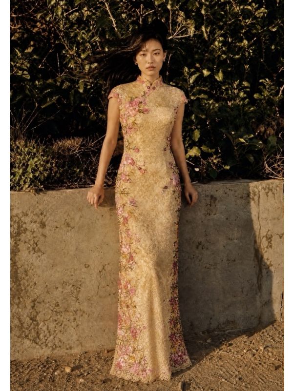 Beaded Lace Cheongsam