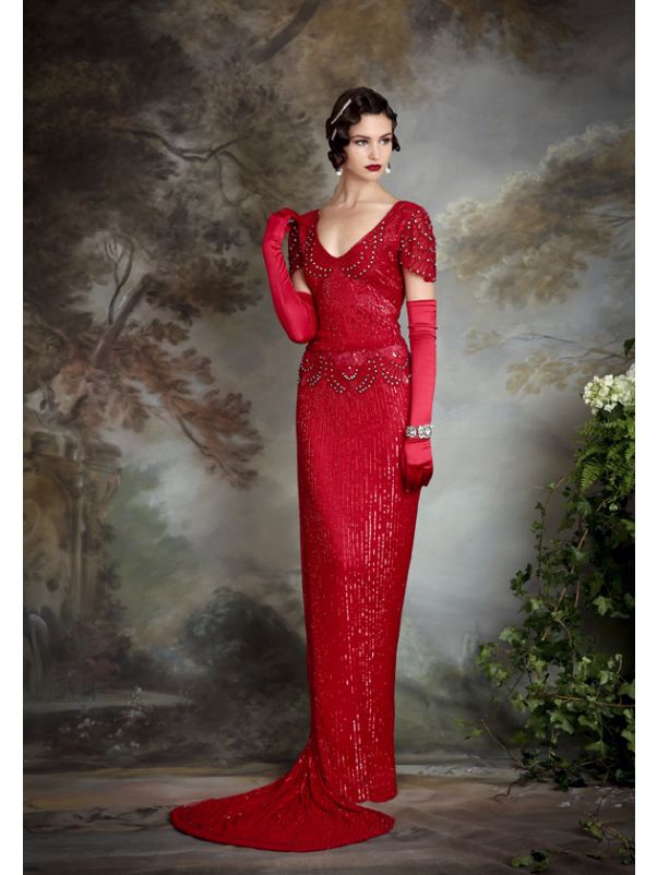 Red Sequined Gown
