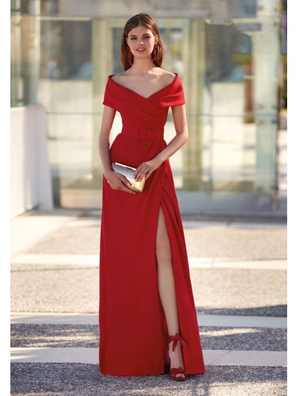 Draped Crepe Gown