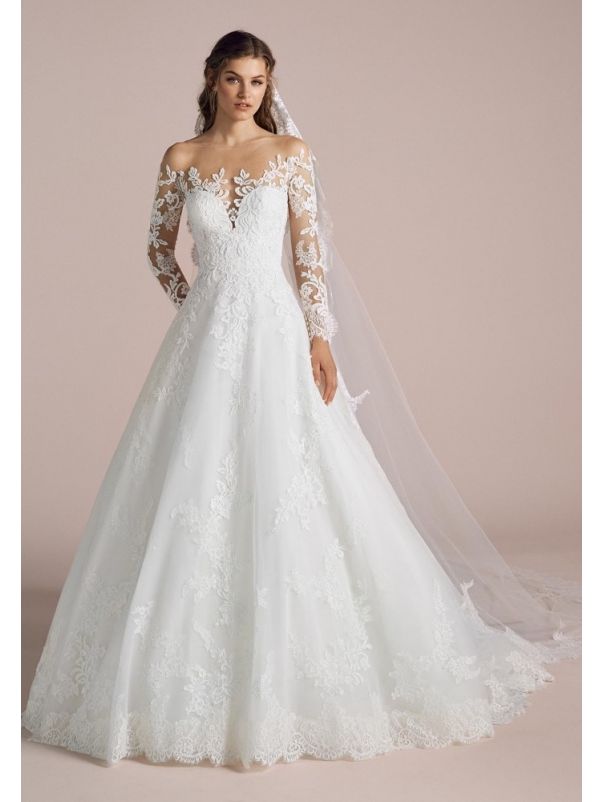 Lace Wedding Dress With Illusion Sleeves