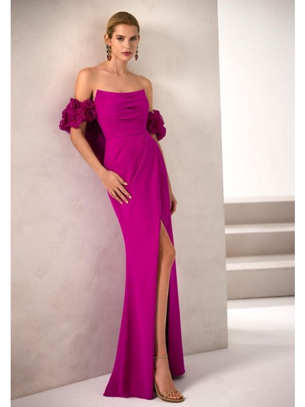 Draped Crepe Gown