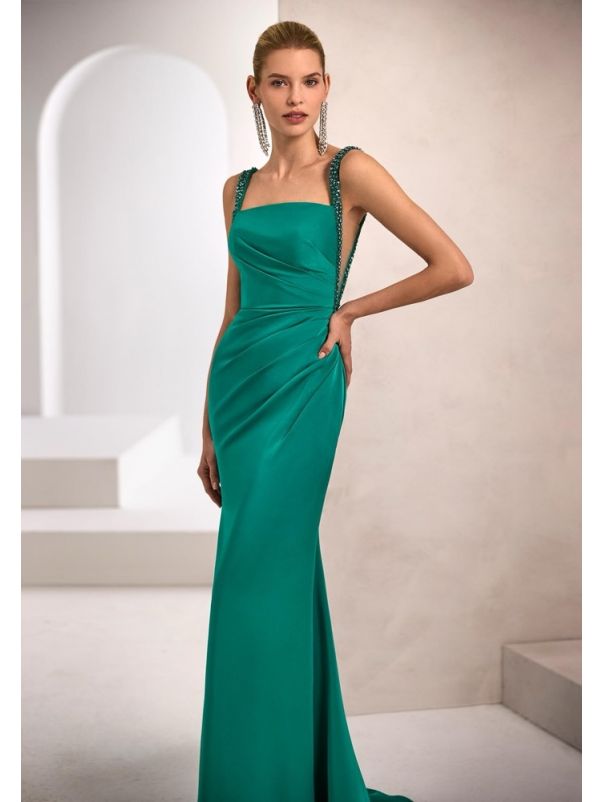 Draped Satin Gown