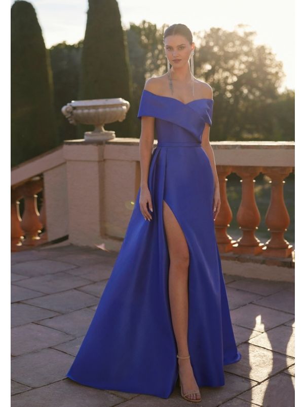 Satin Slit Gown