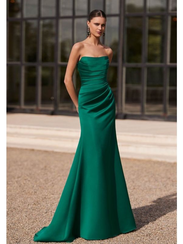 Draped Satin Gown