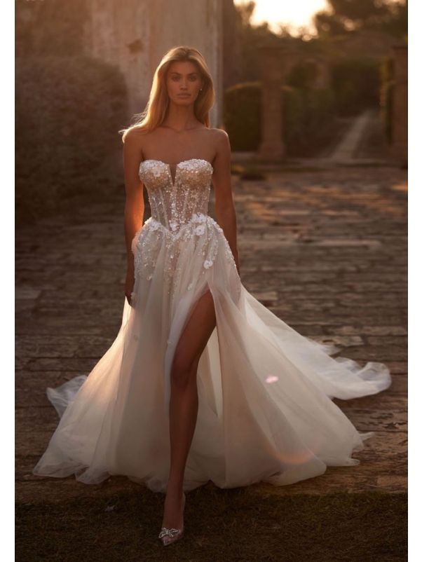 Beaded Tulle Wedding Dress