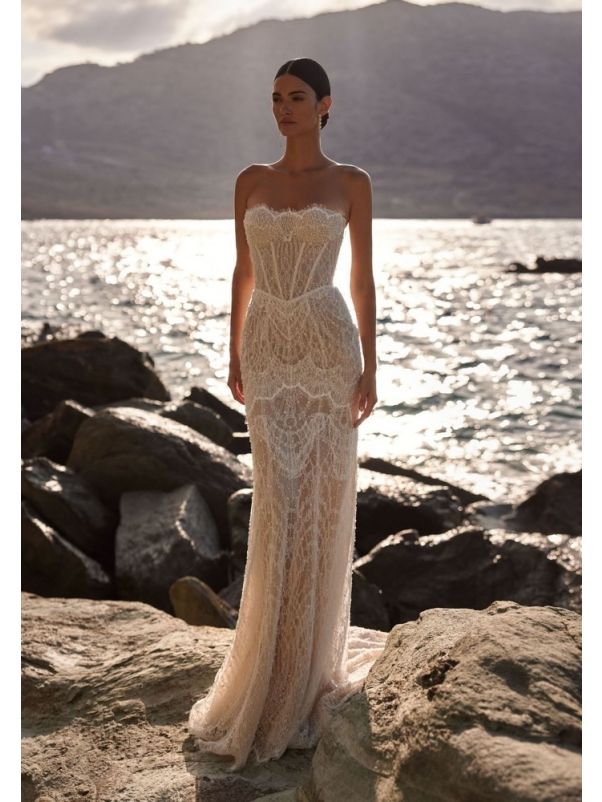 Embroidered Corset Wedding Dress