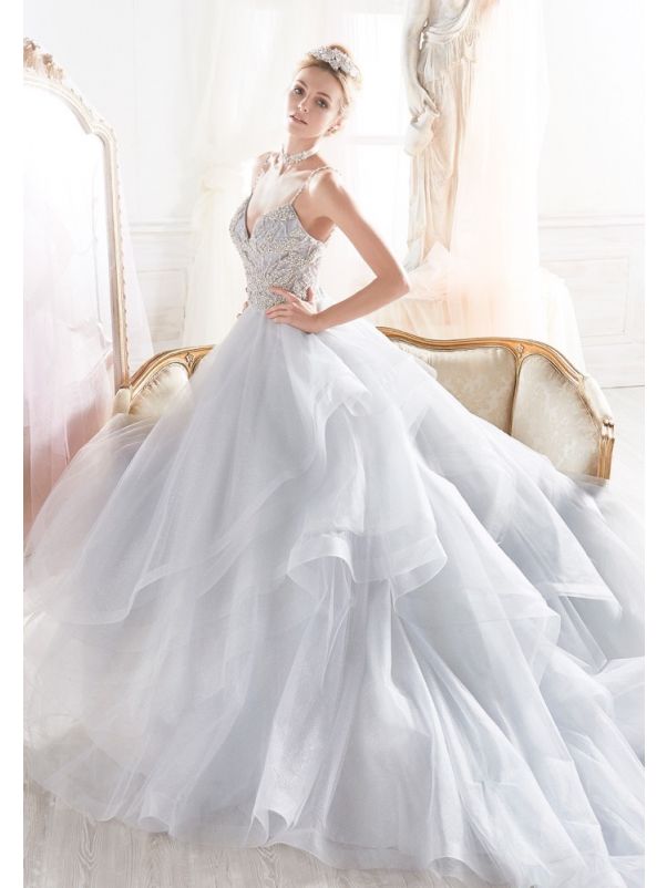 Embellished Fairytale Tiered Princess Ball Gown