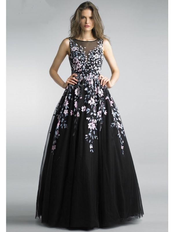 Floral Blossom Evening Gown