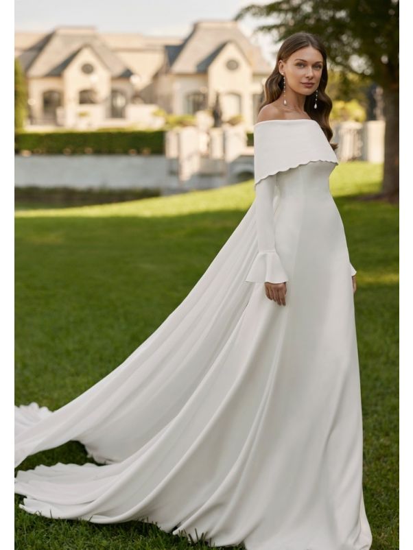 3-Piece Crepe Wedding Dress