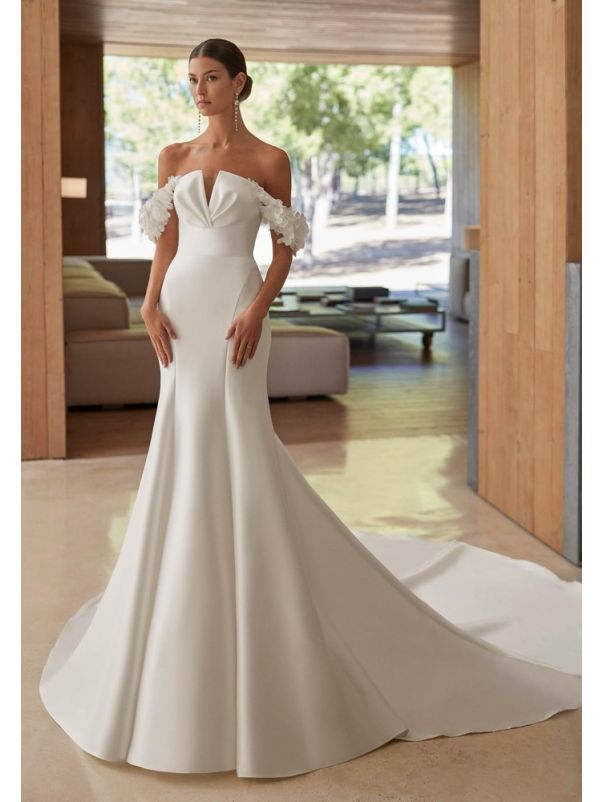 Pleated Mikado Wedding Dress