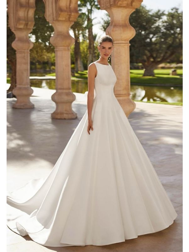 Bow-Detail Mikado Wedding Dress