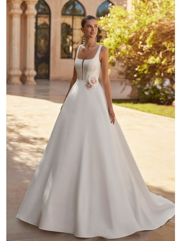 Backless Mikado Wedding Dress