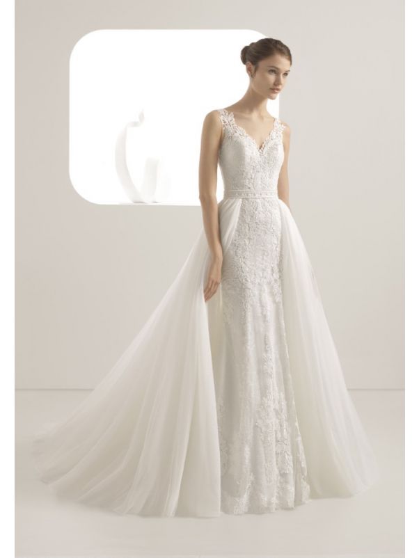 Lace Wedding Dress With Overskirt