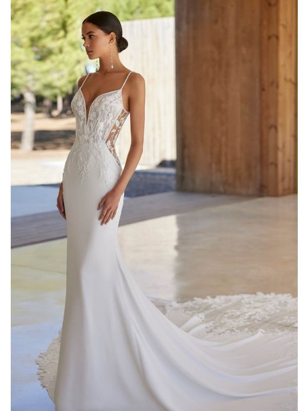 Beaded Backless Wedding Dress