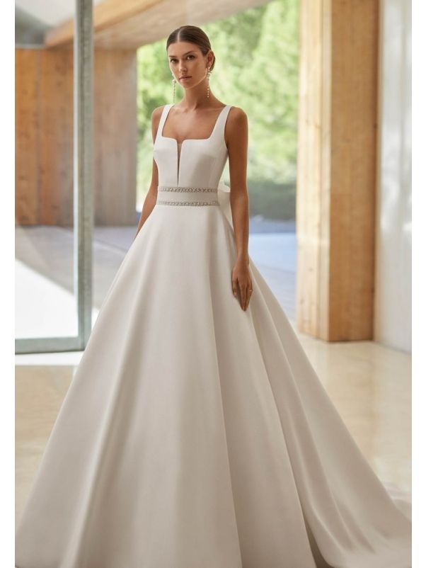Backless Mikado Wedding Dress