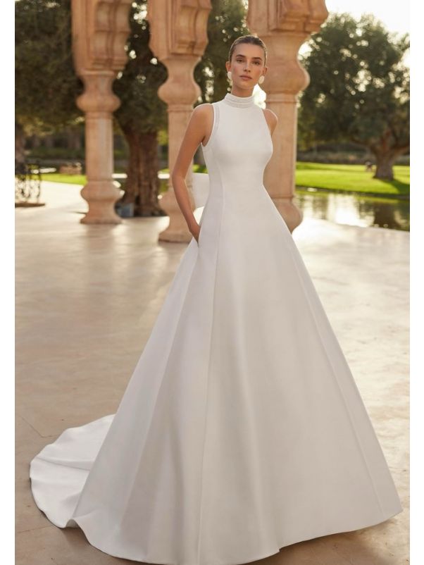 Bow-Detail Mikado Wedding Dress