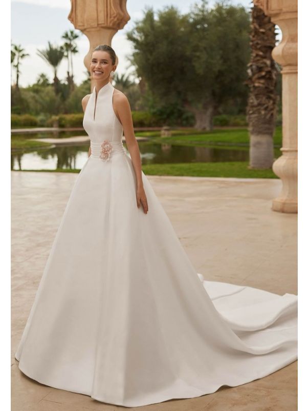 Backless Mikado Wedding Dress