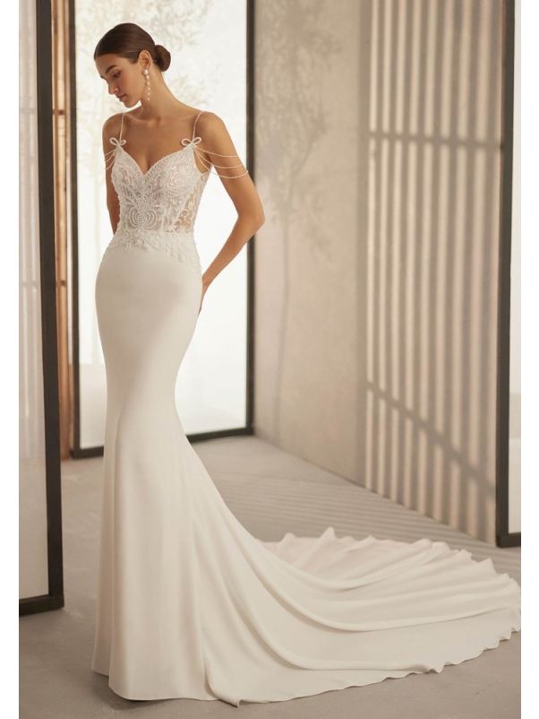 Beaded Backless Wedding Dress