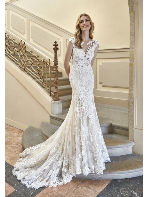 Floral Lace Wedding Gown