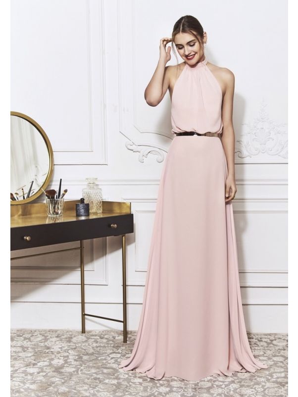 Ethereal Pink Chiffon Gown