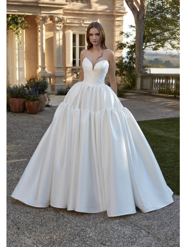 Draped Mikado Wedding Dress