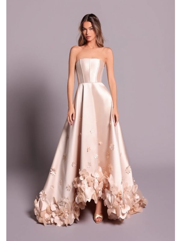 Floral Satin Gown