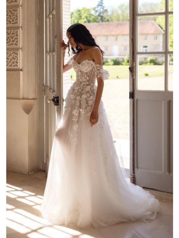 Floral Blossom Wedding Dress