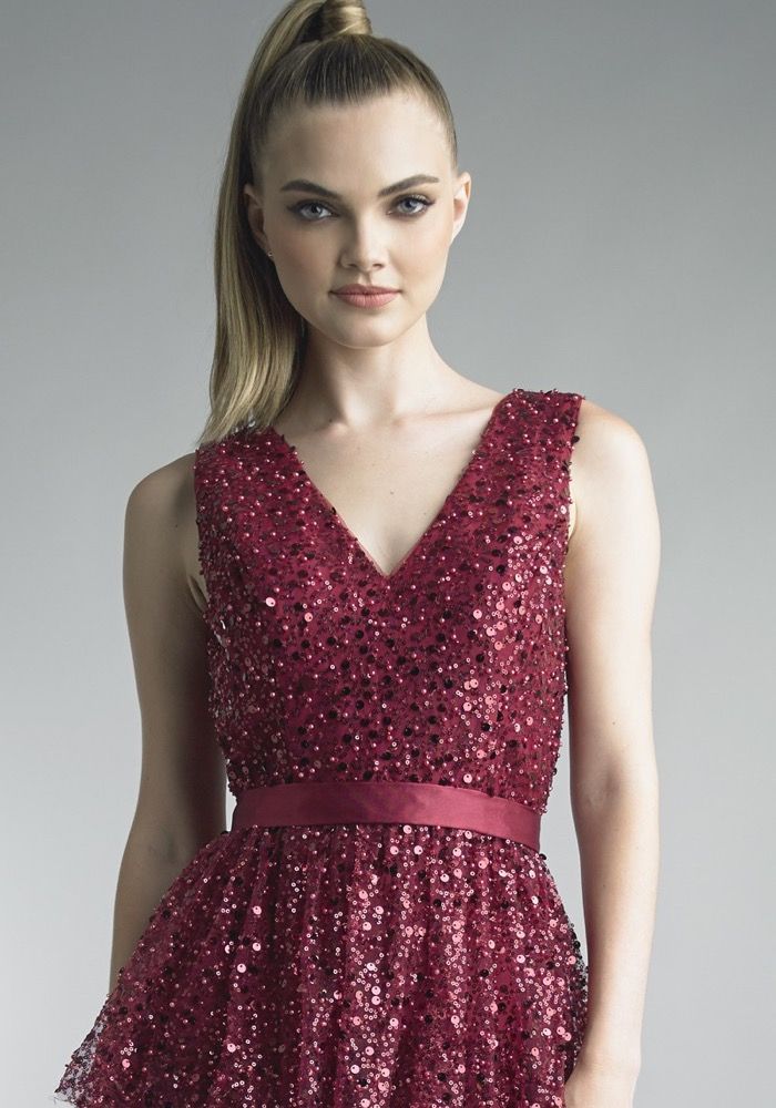 slim fit dress slacks Red Ombre Figure Skating Dress main image 0