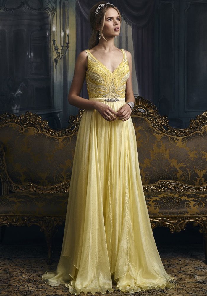 Beaded chiffon outlet gown