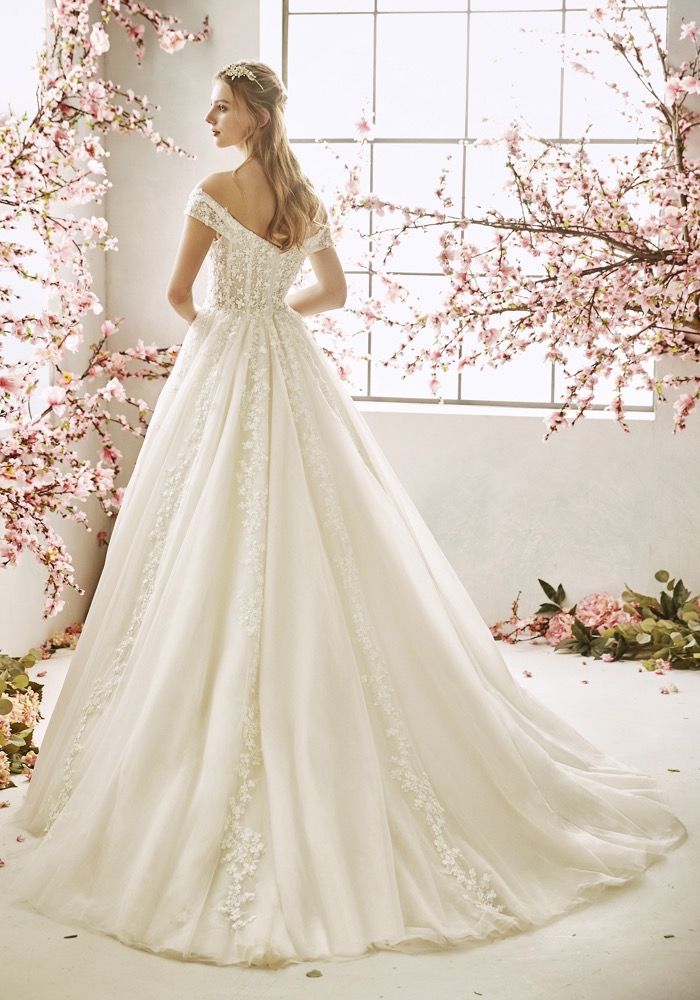 La Sposa, BLOSSOM, Beaded Flowers Tulle Wedding Dress, HK