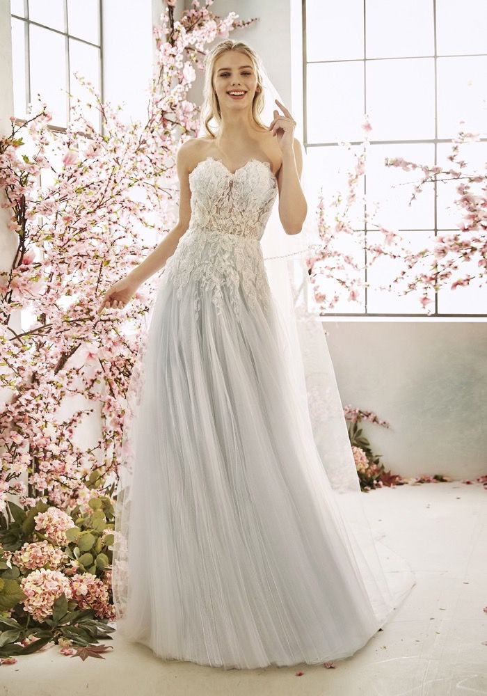 La Sposa | CELOSIA | Beaded Blush Blue Tulle Wedding Dress | HK | DBR  Weddings