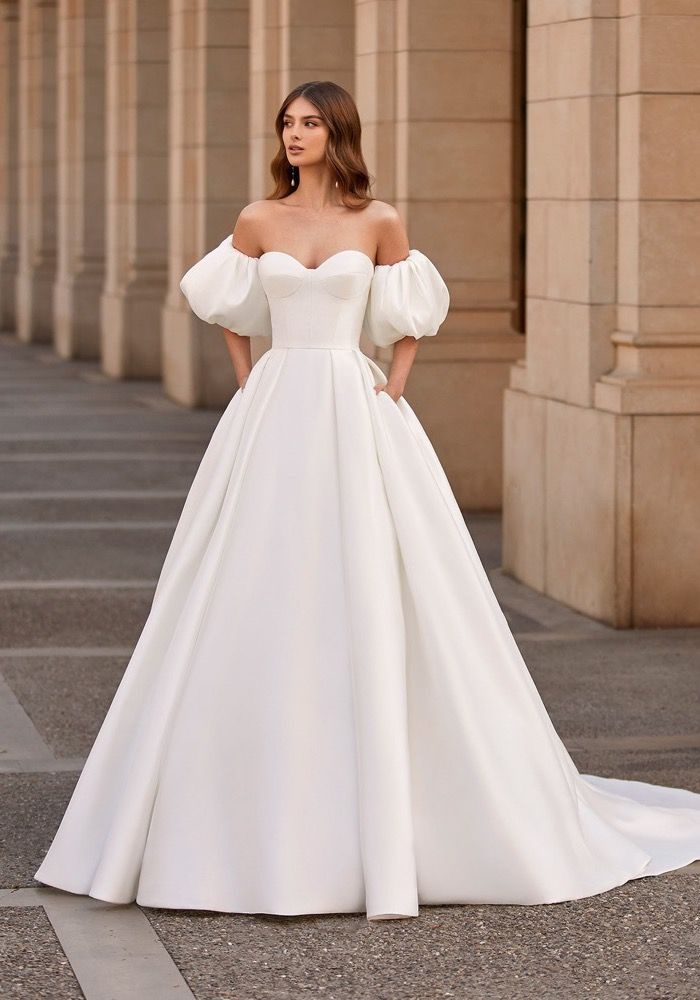 Buy GOWNLINK White Christian Wedding Catholic Wedding Ball Long Gown  Wedding Dress in White Frock Women with Extra Sleeves Gld30 (X-Small) at  Amazon.in
