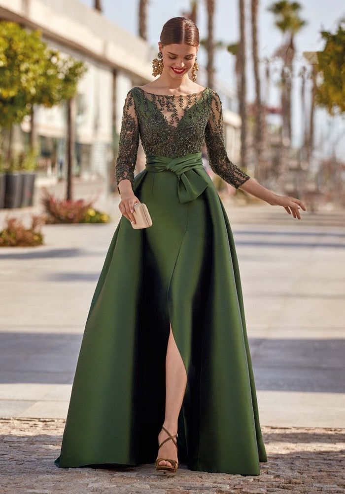 Hunter Green Maxi Dress with Long Sleeves  Green long sleeve dress Hunter  green maxi dress Maxi dress