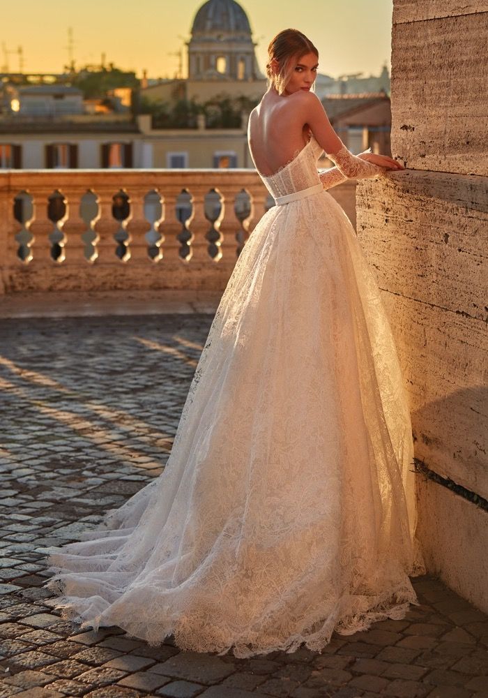 Nicole Milano Pilar Corset Lace Wedding Dress HK