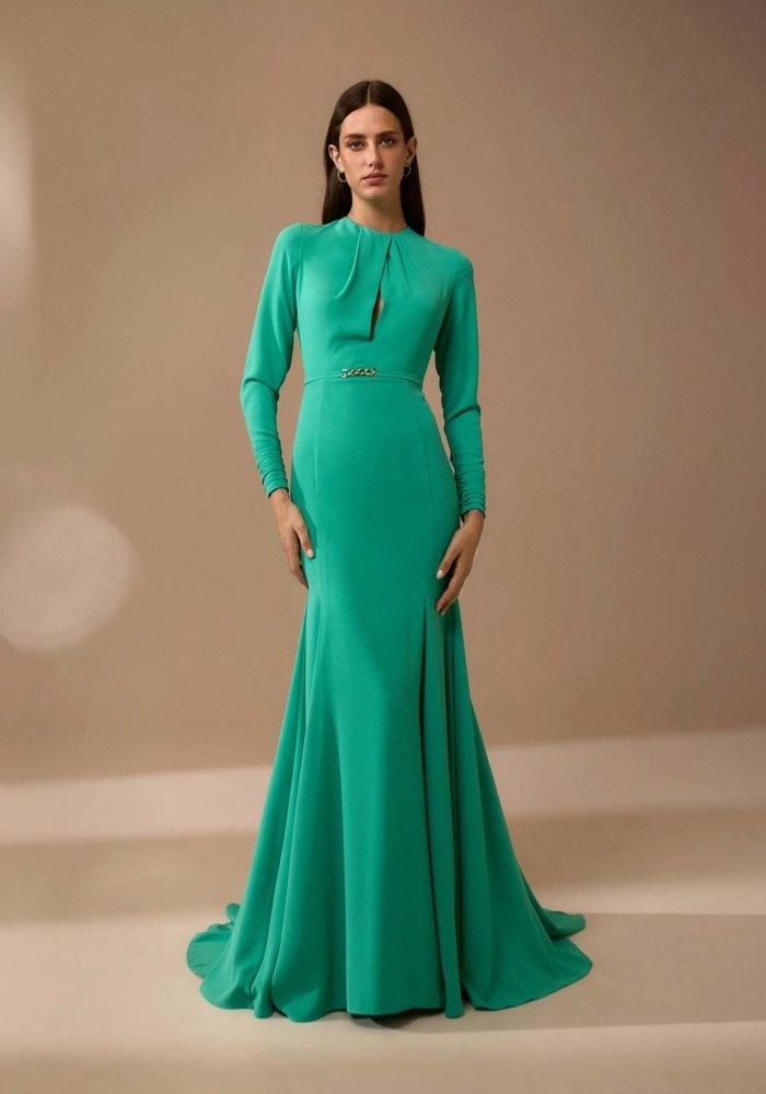 Nicole Milano KITTY Long Sleeve Crepe Gown HK | DBR Weddings Nicole Milano KITTY Long Sleeve Crepe Gown HK | DBR Weddings