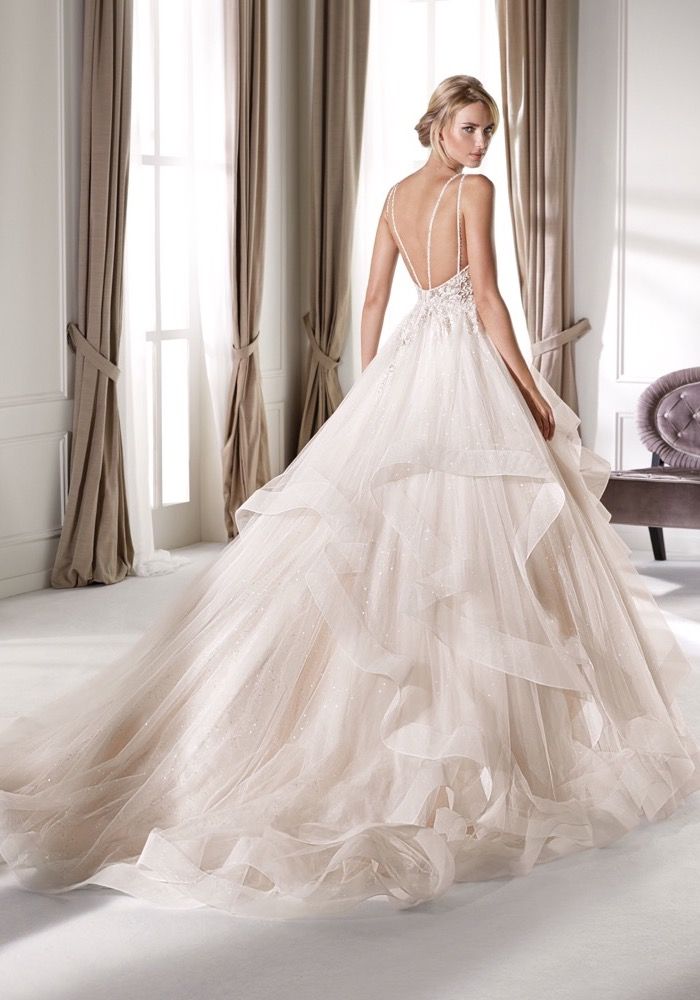 Nicole Spose | NIA20371 | Embellished Ruffle Wedding Dress