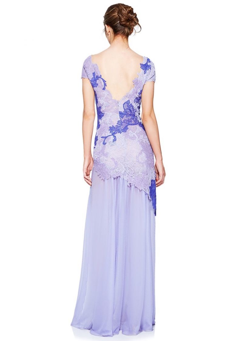 lavender embroidered dress