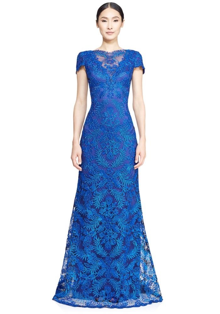Occasions | Shimmer Blue Lace Evening Dress HK | DBR Weddings
